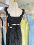 Summer Trendy  Back Hollow Out Tie Lace Long Dresses
